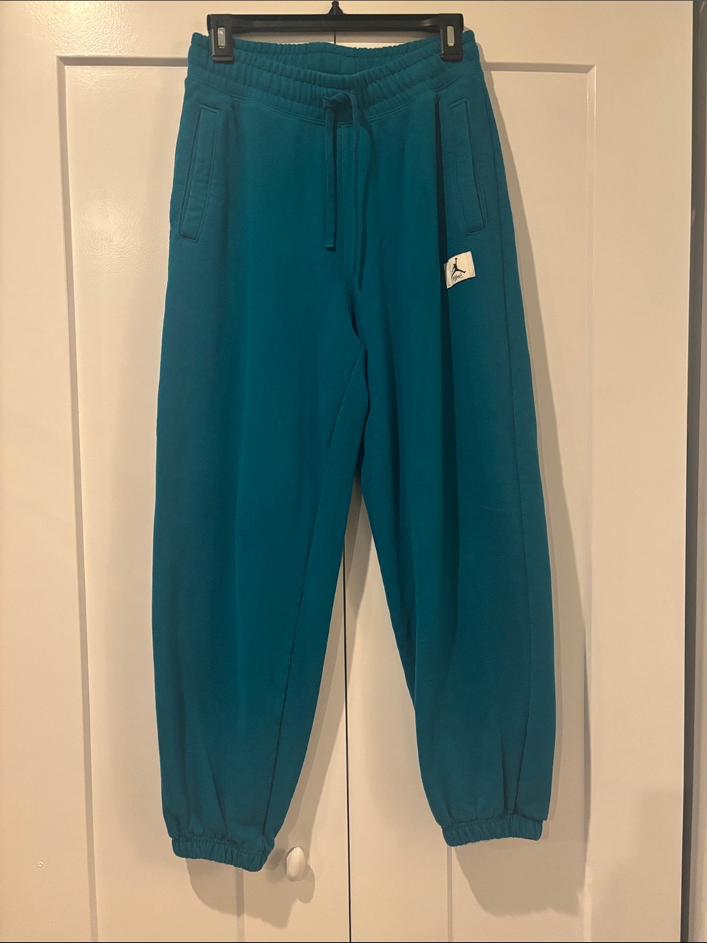 Jordan Teal Sweatpants with White Jumpman Patch